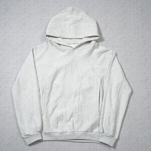 Grailz Button Down Grey Individually Cut Geometric Sweatshirt Hoodie